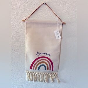 Brand new “Dreamer” rainbow canvas decor